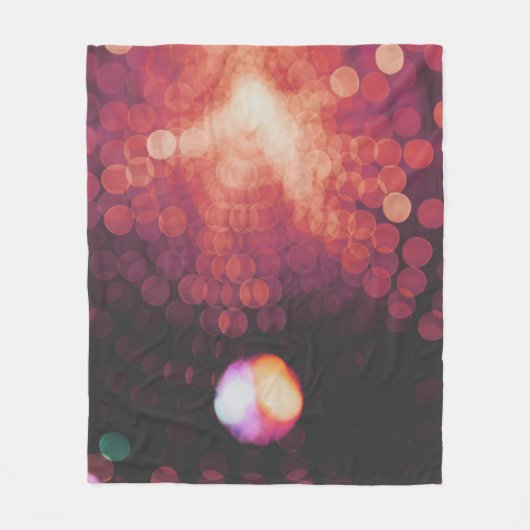 Bokeh Lichtfotografie Fleecedecke (Vorderseite)