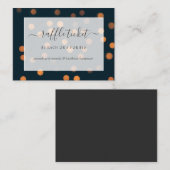 Bokeh Lights Brautparty Raffle Ticket Begleitkarte (Vorne/Hinten)