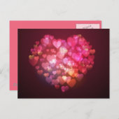 Bokeh-Lights-Herz-Form-Vector-Hintergrund BOKEH L Postkarte (Vorne/Hinten)