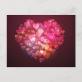 Bokeh-Lights-Herz-Form-Vector-Hintergrund BOKEH L Postkarte (Vorderseite)