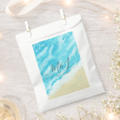 Bokeh Lights Modern Beach Wedding Geschenktütchen (Ausgeschnitten)