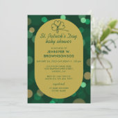 Bokeh Lucky St Patricks Day Celebration Einladung (Stehend Vorderseite)