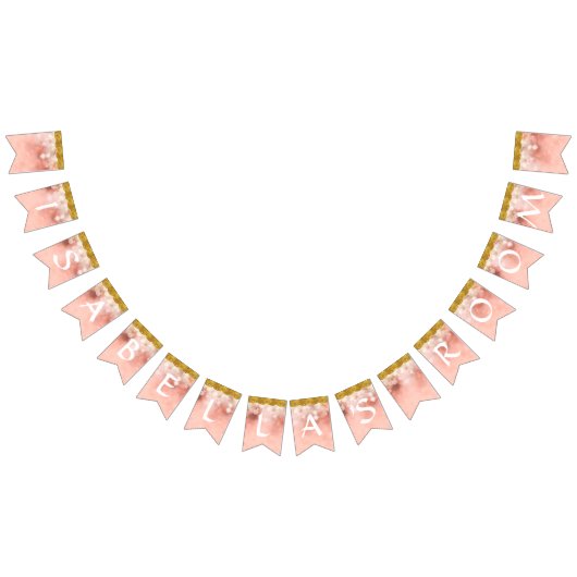 Bokeh Mädchen-personalisierter Wimpelkette (Alle)