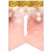 Bokeh Mädchen-personalisierter Wimpelkette (Zweite Fahne)