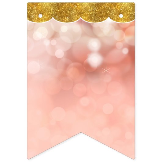 Bokeh Mädchen-personalisierter Wimpelkette (Erste Fahne)