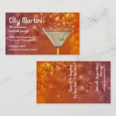 Bokeh Martini Visitenkarte (Vorne/Hinten)