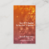 Bokeh Martini Visitenkarte (Rückseite)