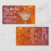 Bokeh Martini Visitenkarte (Vorne/Hinten)