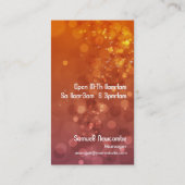 Bokeh Martini Visitenkarte (Rückseite)