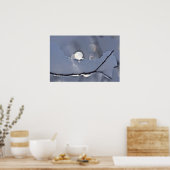 Bokeh Moon Rise Over Snow Ice Winterposter Poster (Küche)