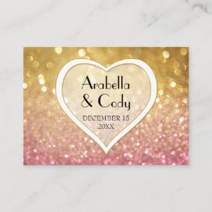 Bokeh Movie Premier Ticket Style Gold Pink Sparkon