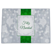 Bokeh Navidad Große Geschenktüte (Vorderseite)