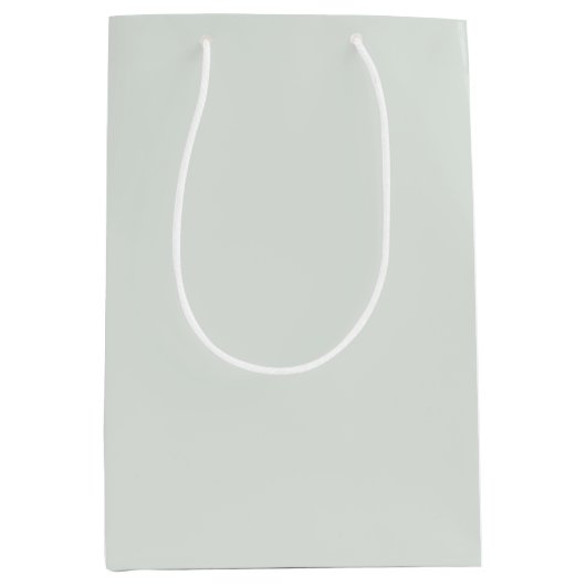 Bokeh Navidad Pale Forest Green Mittlere Geschenktüte (Vorderseite)