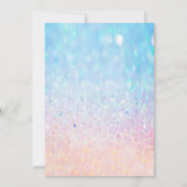 Bokeh Ombre Glitzer Graduation Cap Abschluss Einladung (Rückseite)