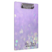 Bokeh personalisiertes Klemmbrett (lila) (Rechts)