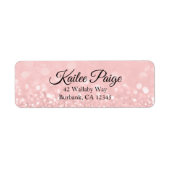 Bokeh Pink Glitzer Rücksendeadresse (Vorne)