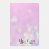 Bokeh Post It Notes 4x6 (pink) Post-it Klebezettel (Vorderseite)