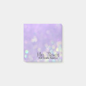 Bokeh Post-Itanmerkungen (lila) Post-it Klebezettel (Vorderseite)