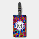 Bokeh Quadrate Gepäckanhänger (Vorderseite vertikal)