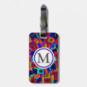 Bokeh Quadrate Gepäckanhänger (Rückseite vertikal)