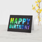 Bokeh Rainbow Pattern Geburtstagskarte Karte (Gelbe Blume)