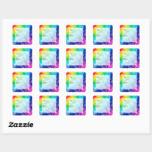 Bokeh Rainbow Pattern Geschenkmarke Sticker (Blatt)