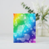 Bokeh Rainbow Pattern Postkarte (Stehend Vorderseite)