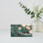Bokeh Scene Simple Loyalty Coffee Punch Card Treuekarte (Stehend Vorderseite)