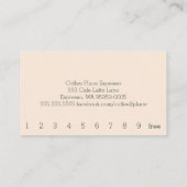 Bokeh Scene Simple Loyalty Coffee Punch Card Treuekarte (Rückseite)