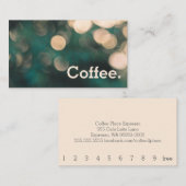 Bokeh Scene Simple Loyalty Coffee Punch Card Treuekarte (Vorne/Hinten)