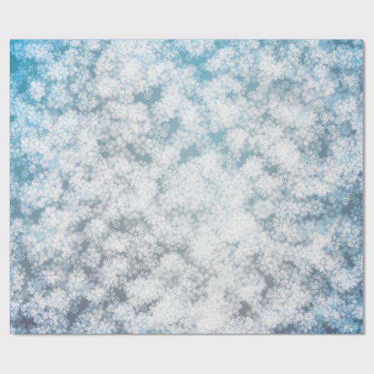 Bokeh Schneeflocke-Glitzer-Schein Geschenkpapier (Flach)