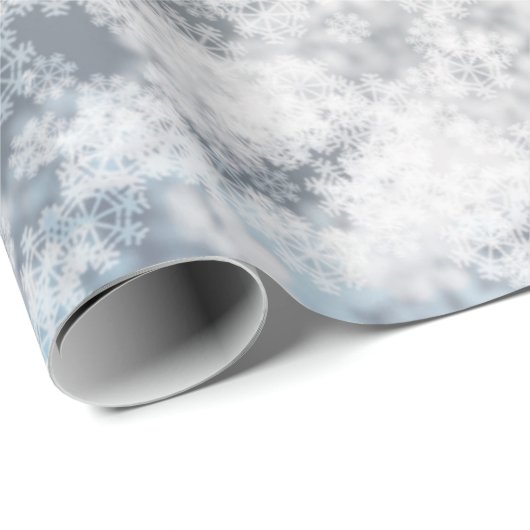 Bokeh Schneeflocke-Glitzer-Schein Geschenkpapier (Rolleneckpunkt)