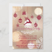 Bokeh Schneeflocken Winterurlaub Party Einladung (Vorderseite)