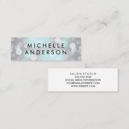 Bokeh Shine Mini Visitenkarte (Vorne/Hinten)