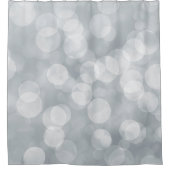Bokeh-SilbergrauOverlay Duschvorhang (Vorderseite)