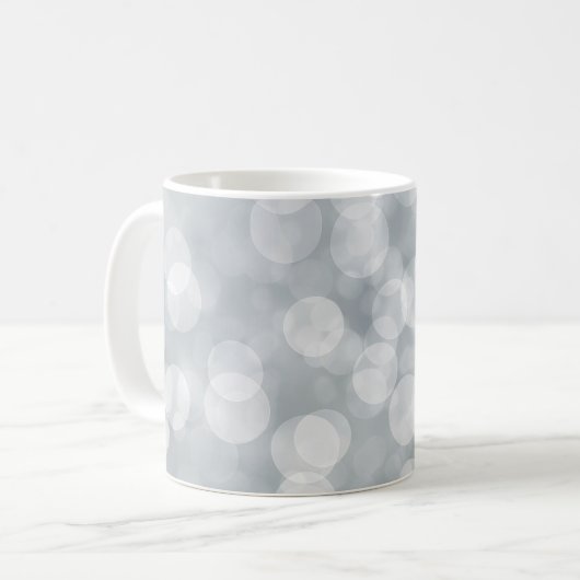 Bokeh-SilbergrauOverlay Kaffeetasse (Vorderseite Links)