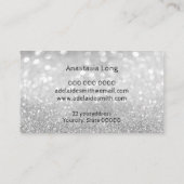 Bokeh Silver, Lotus Blume Yoga Instructor Busine Visitenkarte (Rückseite)