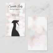 Bokeh Spray Flasche Haus Reinigung Logo Geschäft Visitenkarte (Vorne/Hinten)