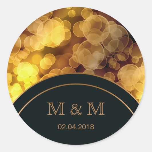 Bokeh Style Gradient Runder Aufkleber (Vorderseite)