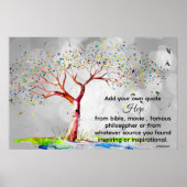 *~* Bokeh Tree AP81 Artistic Ethereal DIY Zitat Poster (Vorne)