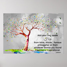 *~* Bokeh Tree AP81 Artistic Ethereal DIY Zitat Poster