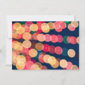 Bokeh Tree Lights, Christmas Party Bingo Einladung (Rückseite)