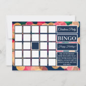 Bokeh Tree Lights, Christmas Party Bingo Einladung (Vorderseite)