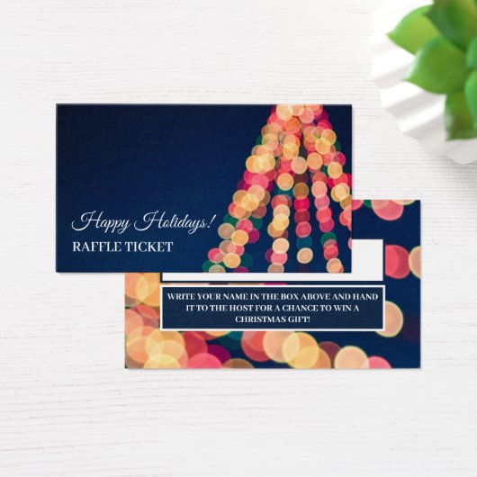 Bokeh Tree Lights, Christmas Raffle Ticket (Schreibtisch)