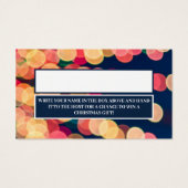 Bokeh Tree Lights, Christmas Raffle Ticket (Rückseite)