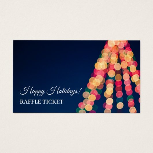 Bokeh Tree Lights, Christmas Raffle Ticket (Vorderseite)