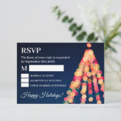 Bokeh Tree Lights, Christmas UAWG RSVP Karte (Stehend Vorderseite)