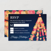 Bokeh Tree Lights, Christmas UAWG RSVP Karte (Vorne/Hinten)