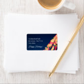 Bokeh Tree Lights, Weihnachten Adressaufkleber (Insitu)