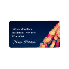 Bokeh Tree Lights, Weihnachten Adressaufkleber